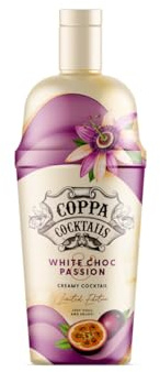 COPPA COCKTAILS - White Choc Passion 700 ml, Cóctel Delicado y Exótico, con Chocolate Blanco, Maracuyá y Cítricos, Sabor Cremoso y Tropical, Color Crema Anaranjado, Listo para Tomar, 11% Vol. Alcohol
