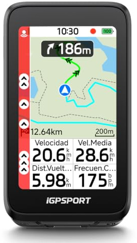 iGPSPORT BiNavi Air Ciclocomputer,Navigazione e Mappe,Display Touch da 3 | iClimb 3.0, Ricalcolo Automatico del Percorso, Compatibile con Radar e Rullo Smart, Solo 70 g Ciclocomputer GPS
