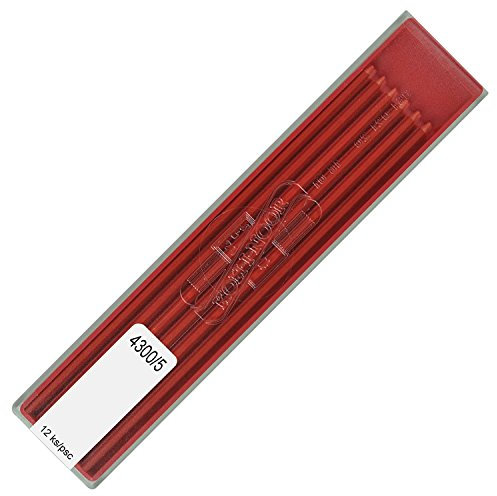 Koh-I-Noor Farbminen für Druckbleistift mit 2mm Durchmesser, 120mm Länge rot