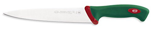 Sanelli Premana Professional Coltello Scannare, Acciaio Inossidabile, Verde/Rosso, 22 cm