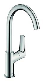 hansgrohe Logis Modern Low Flow Water Saving 1-Handle 1 12-inch Tall Bathroom Sink Faucet in Chrome, 71130001