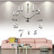Yosoo DIY gigante orologio da parete 3d specchio acrilico Superficie adesivi da parete, decorazione soggiorno orologio – Arredamento unico, TYP 2-Silber
