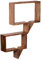 FineBuy 2er Set Wandregale Massiv-Holz Sheesham Holz-Regal Landhaus-Stil Hängeregal Echt-Holz Design Wand-Board Natur-Produkt Wandkonsole dunkel-braun unbehandelt Regale zum Aufhängen Unikat Ablage