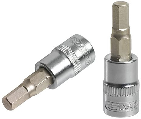 KS Tools 922.1459 - Douille tournevis 6 pans 1/4'', L.37 mm - 2 mm - Gamme ULTIMATE® - En Chrome Vanadium - Finition chromée satinée
