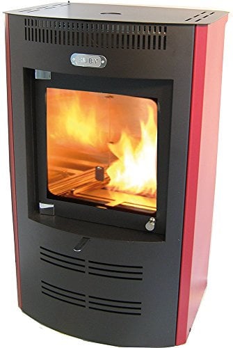 Tecno Air System SB325BX Stufa a Bioetanolo Ventilata Ruby, 3200, Rosso