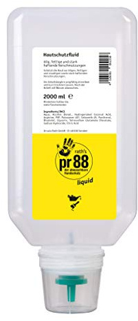 pr88 liquid Hautschutzfluid, 2 Liter | Vorratsflasche für die Werkstatt, Schützt vor öligem, fettigem oder stark anhaftendem Schmutz