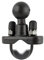 Ram Mounts RAM-B-231ZU, supporto per navigatore da moto, 12,7-31,75 mm, unisex, multiuso, in alluminio, nero