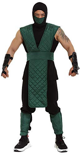 miccostumes Herren Ninja Cosplay Halloween Kostüm Grün Anzug (XL)