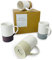 Mora Ceramics Juego de 4 tazas de café de cerámica con asa, aptas para microondas y lavavajillas, perfecto para amantes de tazas o tazas, esmalte mate rústico, tazas de diseño moderno, colores