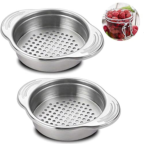 2 piezas Colador de atún, Can Colador Sieve, Acero Latón en Conserva, Escurridor de Escurridor de Atún Caja de Aceite de Prensa Squeezer, Acero Atún Puede Prensa de Aceite para Frijoles y Verduras