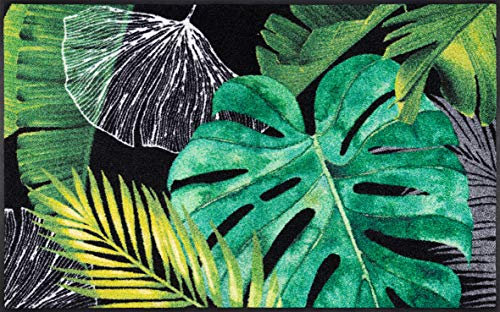 wash+dry Fußmatte, Neoflora 75x120 cm, innen und außen, waschbar, Grün