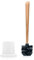LOOWY Woodline – Eiche Set | Toilettenbürste aus Holz mit Halter Kunststoff weiß