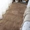 DALINA Textil Alfombra Decorativa de Pelo Largo Extra Suave -Alfombra Antideslizante para Salón Dormitorio Rectangular (50X120CM, Marrón)