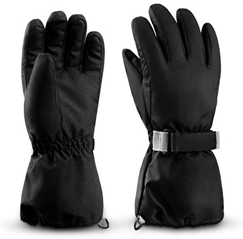 ThxToms Kinder Ski Handschuhe Winter Snow Skihandschuhe Winddicht Wasserdicht Warm Oxford Verdickt Kalt Wetter Outdoor Sports Snowboard Skifahren | Junge Mädchen für 4-13 Jahre alt