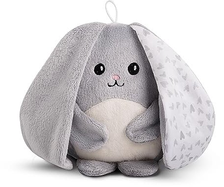 myHummy Einschlafhilfe Baby Häschen Premium Grau | White Noise Baby Einschlafhilfe Kinder zur Baby Beruhigung | my hummy Einschlafhilfe Sensor