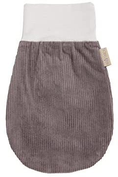 KraftKids Strampelsack Cord Breitcord Grau für den Frühling/Sommer aus Musselin Baumwolle in zwei Größen erhältlich