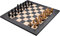 Engelhart - 170492 - Scacchiera in Legno di Acero 50x50 cm con Figure di Scacchi (50 cm, Nero)