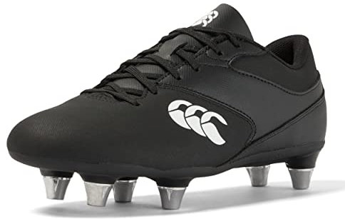 Canterbury Unisex Kinder Phoenix Raze Soft Ground Rugby-Stiefel, Schwarz Weiß, 36 EU