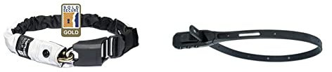Hiplok Gold: Sold Secure Rated Wearable Chain Bicycle Lock & Bike Lock Z LOK Combo Security Tie & Bike, Black, 43 cm