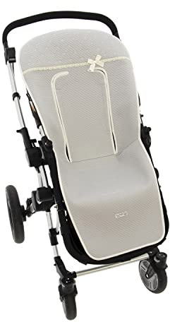 Funda de Verano para Silla Paseo Universal Rosy Fuentes- Colchoneta para Carrito Bebé- Transpirable-Compatible con Bugaboo, Jane, Concord, Baby Jogger, Bebecar…0-gris