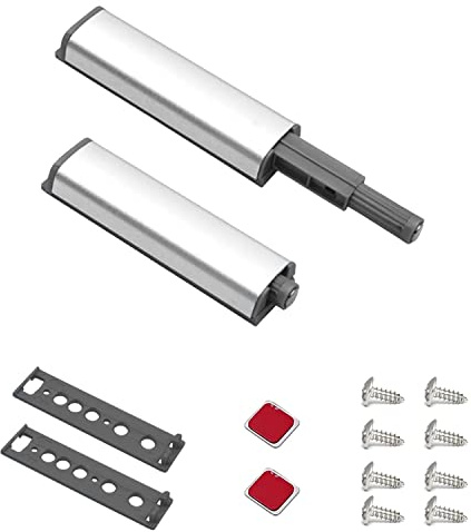 Magnetischer Druckknopfverschluss, 2 Stück, Türschließe, Schublade, Möbelverschluss, Stoßdämpfung, 2 Stück