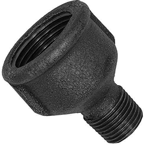 Gewinde Fitting Verschraubung aus Temperguss schwarz - Muffennippel mit 2 Rohr Innengewinde IG reduzierend auf 1 Zoll Aussengewinde AG Nr. 246