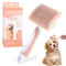 Phantasy® Klein Haustier Hundebürste Katzenbürste, Haustier Bürsten Selbstreinigende Fellbürste, Haar Entferner Haustierbürste für Langhaar und Kurzhaar,Orange