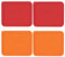 Sophico 11 Cup Rectangle Silicone Storage Cover Lids Replacement for Pyrex 7212-PC Glass Bowls, Container not Included (RED-ORANGE)
