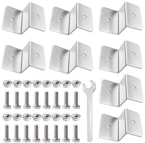 Runup 8 pièces support Z pour panneau solaire, Panneau solaire en aluminium pour montage, Support de panneau solaire avec écrous et vis, Panneau solaire pour toit plat camping-car bateau murs