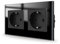 JIMEIDA Doppelsteckdose Glas in Schwarz Unterputz,2 Fach Schuko Steckdosen Schutzkontakt Wandsteckdose 16Amp,250V,157mm*86mm