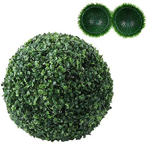 URMAGIC Artificial Boxwood Balls,40cm Dia Artificial Topiary Ball for Outdoor Indoor,UV Resistant Decorative Greenery Sphere,Plant Topiary Sphere,Green Plant Balls,Garden Wedding Decoration(1 Pcs)