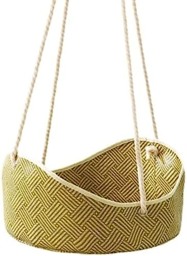 Linghe Chat Hamac été Cool Chat Cage Rotin Chat Nid Suspendu Panier Balcon Chat Se Prélasser Soleil Chat Lit Fournitures pour Animaux De Compagnie (Bambou)