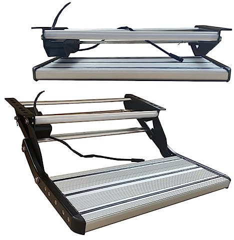 EEYZD Elektrische Trittstufe Wohnmobil, Aluminium Solide Wohnwagen Einstiegsstufe, 12 V Automatische RV Step Klapptritt 1 Stufe Camper Trittstufe für Reiseanhänger, Camper-Treppe (1 Step)