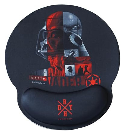 WONDEE Star Wars Ergonomisches Mauspad mit Darth Vader, Gel-Mauspad mit rutschfestem Handgelenkauflage, Star Wars Mouse Pad