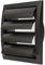 Anthracite Exhaust Hood Vent 6'' Inch / 150 mm with Shutters, Built-in Pest Guard Screen and Flange, Black Air Vent Cover with Flaps, HVAC Exhaust Vent Duct Cap, Helps with Backdraught/Backdraft