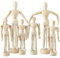 Menkxi 6 Stück 6 Stück Künstler Mannequin Modell Holzpuppe Zeichnung bewegliche Figur mit Ständer Flexible Gelenkpuppe Menschliches Zeichenmodell für Künstler Skizzieren Malen Heimdekoration