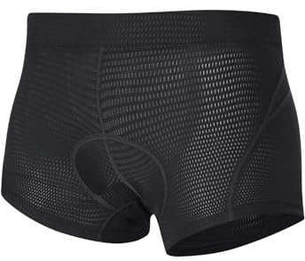 baleaf Herren Radfahren Unterwäsche Atmungsaktive Mesh Radhosen für Männer 4D Gel Polsterung Mountain Biking Fahrrad Liner Schwarz XXL
