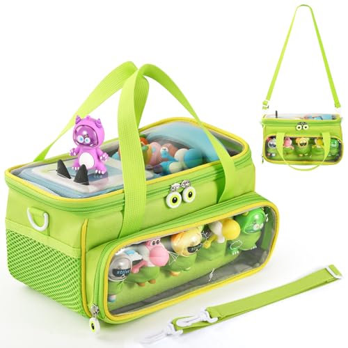 OUKNAK Tragetasche für Toniebox, Aufbewahrungstasche für Tonie Charaktere mit Schultergurt und Griff, Home Outdoor Handtasche für Toniebox Audio Player und Puppen (Grün)
