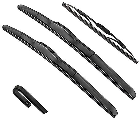 Limpiaparabrisas Escobillas limpiaparabrisas compatible con Honda CR-V CR V CRV 2nd Gen RD2 Silicone 2001-2006 Parabrisas trasero delantero Accesorios de ventana Recambio, Escobilla limpiaparabrisa