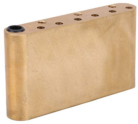 Bloc Trémolo en Laiton de 74 Mm pour Pont Fender Stratocaster, Durable, Facile à Installer, Améliore le Maintien et les Qualités Tonales, Accessoires pour Instruments de Musique