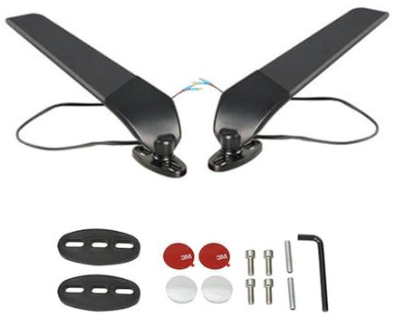 Motorrad-Blinkerspiegel, Motorradspiegel mit Lichtern,Motorrad Spiegel Windabweiser | Richtungsverstellbarer Windabweiser für Pendler, Reisen, Paketzustellung