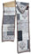 GIMIRO Satin Seidenschal Doppelschichten 150 x 16cm Krawatte Blumen Taillengürtel für Blazer, Mantel, Kleid (10# Gray/White/Yellow Floral Unisex)