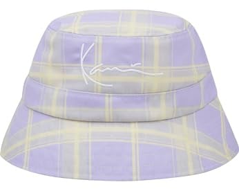 Karl Kani Accessoires KA221-043-1 KK Signature Reversible Check Bucket Hat Purple/Light Sand Purple/Light Sand, one Size