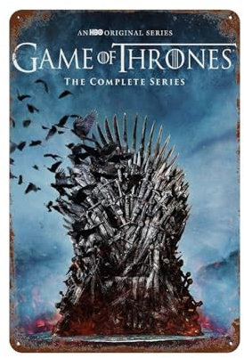 KSOXDAITIP Game of Thrones TV-Serie-Poster, Wanddekoration, Kunst, Metallblech-Poster, moderne Heimdekoration, Kunst, Metallposter, Hausbar, Laden, Dekorationen, Vintage-Schild, Geschenk, 30 x 20 cm