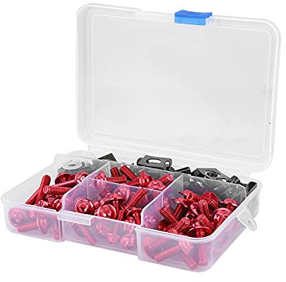 Set di viti universali per moto M5 M6 (rosso)