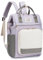 BAGROUPS Wickeltasche Rucksack Großer Wickelrucksack mit Multifunktions Reiserucksack Handgepäck Flugzeug 40x30x20 cm Wizzair Travel Backpack Carry On Luggage Diaper Bag für Mama & Papa Unterwegs Lila
