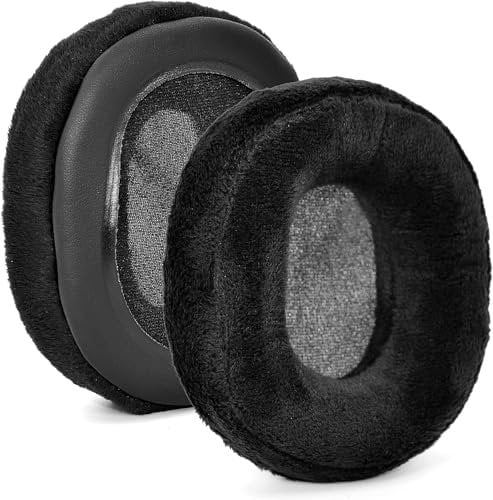 M50x Velvet Ear Pads Replacement Ear Cushions Compatible with Audio-Technica M50x M50 M40/Arctis 7/Arctis 5/Arctis 3/Arctis Pro/MDR-7506 V6 Headset Memory Foam Earmuffs Earpad Ear Cups - Black Velvet