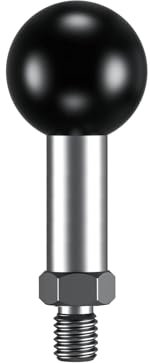 YIMINGYINUO 1'' Ball Mount with 1/4-20 Threaded Post Compatible with RAM Mounts B Size 1 Inch Portale Screw Ball Head for Bike, Motorcycle,Rearview Mirror (Black1, 1/4-20)