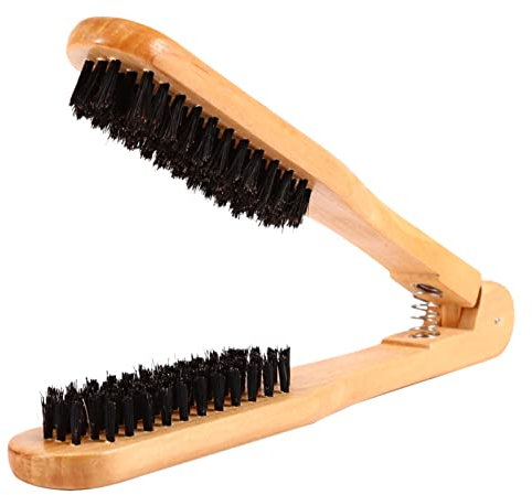 Professioneller antistatischer doppelseitiger Holzkamm für Friseure, geeignet für den Einsatz im Salon und zu Hause. Der Holzkamm mit Glättungsfunktion ist ein Haarpflegewerkzeug für Friseure.