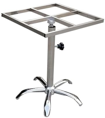 Harilla Rotierendes Farbregal mit Rädern, beweglicher stabiler Drehteller-Farbständer, Sprühfarbentisch, Werkbank zum Bemalen von Statuen, Schnitzen, Quadrat 500mmx500mm